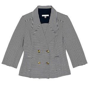 Cabi Small Blazer Suit Life Jacket Small Style 823 Nautical Stripe Anchor‎